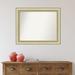 Everly Quinn Textured Light Gold 23 in. x 29 in. Bathroom Vanity Non-Beveled Wall Mirror Plastic | 27 H x 33 W in | Wayfair