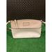 Kate Spade Bags | Kate Spade Womens Shoulder Bag Taupe White Leather Adjustable Strap S | Color: White | Size: Os