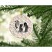 The Holiday Aisle® Havanese #1 Merry Christmas Hanging Figurine Ornament Ceramic/Porcelain in Black/Brown/Gray | 2.8 H x 2.8 W x 0.15 D in | Wayfair