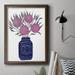 Red Barrel Studio® Painted Vase III - Picture Frame Print on Canvas in Indigo/Pink | 20 H x 16 W x 2.5 D in | Wayfair