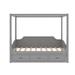 Red Barrel Studio® Aghnadore Twin Storage Canopy Bed Wood in Gray | 66.1 H x 41.3 W x 78 D in | Wayfair 08E43031E16946D18B491EEA0E90F7C2