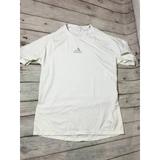 Adidas Shirts | Adidas Techfit Compression Climacool Shirt Xl White Short Sleeve Shirt | Color: Silver/White | Size: Xl