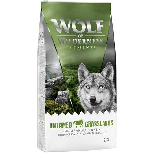 2 x 12 kg Untamed Grasslands Pferd Wolf of Wilderness Monoprotein getreidefreies Hundefutter trocken
