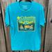 Columbia Shirts | Men's Columbia Teal Hiking Logo Ss T-Shirt M Crew Cotton Hike Outdoors Fishing | Color: Blue/Green | Size: M