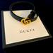 Gucci Accessories | Gucci Skinny Belt In Black! Practically New, With Dust Bag And Box! | Color: Black/Gold | Size: Os