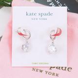 Kate Spade Jewelry | Kate Spade Brilliant Tri-Prong Huggies Earrings Clear Cz Zirconia Silver Tone | Color: Silver | Size: Os