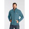 Strickfleecejacke MAN'S WORLD, Herren, Gr. L (52/54), blau (türkis melange), Obermaterial: 100% Polyester, casual, normal, Langarm, Jacken, für die Übergangszeit, mit Reißverschlusstaschen, mit Stehkragen