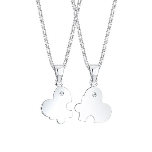 Elli Elli Halskette Partnerkette Kristalle 925 Silber Ketten