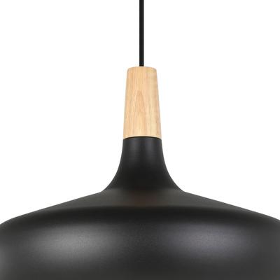 EGLO Hängeleuchte "SABINAR", braun (schwarz, braun), Ø 40,00cm H: 110,00cm, Lampen, Hängeleuchte in schwarz und braun aus Stahl, Holz - exkl. E27 - 40W Image