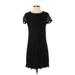 Laundry by Shelli Segal Casual Dress - Shift Crew Neck Short sleeves: Black Print Dresses - Women's Size 2