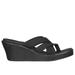 Skechers Women's Rumble On - Heat Maze Sandals | Size 8.0 | Black | Textile | Vegan | Machine Washable