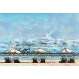 Highland Dunes Painted Beach Umbrellas - Wrapped Canvas Painting Canvas | 8 H x 12 W x 1.25 D in | Wayfair 06DA79CC300543CD953CF33C06AF6E85