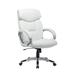 Inbox Zero Kalev Ergonomic Executive Chair Upholstered, Leather in Gray/Blue | 43.3 H x 27.55 W x 27.55 D in | Wayfair