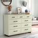 Winston Porter Jaddiel 9 Drawer 64" W Double Dresser Wood in White | Wayfair CA22BE121DFD4061AB17D1FA5F6AE4FD