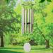 Trinx Evenny Laser Etched Painted Wood Hand Tuned Wind Chime Metal | 36 H x 8 W x 8 D in | Wayfair 705D007C21B94F18919A26C82428809A