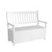 Red Barrel Studio® Chondra Wooden Storage Outdoor Bench Wood/Natural Hardwoods in Brown/White | 38 H x 48 W x 20 D in | Wayfair