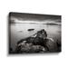 Highland Dunes Samisha Beach - Picture Frame Photograph on Canvas in Black/Gray/White | 12 H x 18 W x 2 D in | Wayfair