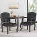 Andrea Wood Upholstered Dining Armchair by Christopher Knight Home