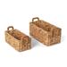 Woven Water Hyacinth Rectagle Storage Basket - 15.50"L x 7.25"W x 7.50"H