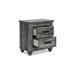 Signature Design by Ashley Thyven Black/Gray 2 Drawer Nightstand