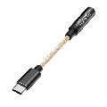 USB Type C to 3.5mm Female Portable HiFi Headphone Adapter 6N Single Crystal copper Aux Audio Dongle Cable Cord to 3.5mm Jack Adapter for Android/Windows/MacOSX System Smartphone Laptop