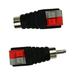 1 Pair Speaker Wire Cable to Audio Male RCA Connector Adapter Jack Plugs