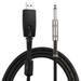 CACAGOO USB Guitar Andio Cable USB Male Interface to 6.35mm (1/4inch) Mono Electric Guitar Connection Cable Professional Guitar to PC USB Link Recording Cable Compatible with Windows / MacOS- Suppo