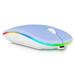 2.4GHz & Bluetooth Mouse Rechargeable Wireless Mouse for Y9a Bluetooth Wireless Mouse for Laptop / PC / Mac / Computer / Tablet / Android RGB LED RGB LED Pure White