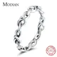 Modian-Bague en argent regardé 925 pour femme cœurs irréguliers bague empilable bijoux de