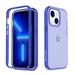 AMZER Crusta Hybrid Full Body Case for iPhone 13 with Built-in Screen Protector - Glitter Blue