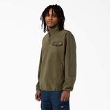 Dickies Men's Port Allen Fleece Pullover - Olive Green Size L (TWR29)