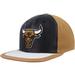 Men's Mitchell & Ness Black/Tan Chicago Bulls Day One Snapback Hat