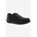 Wide Width Men's Miles Casual Shoes by Drew in Black Nubuck Leather (Size 11 W)