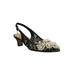 Women's Strovanni Slingback by J. Renee in Black Gold Floral (Size 9 1/2 M)