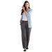 Plus Size Women's Long-Sleeve Pointelle Cardigan by Woman Within in Pearl Grey (Size L) Sweater