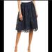 J. Crew Skirts | J. Crew Skirts Navy Blue Embroidered Eyelet Skirt | Color: Blue/Red | Size: 6