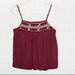 American Eagle Outfitters Tops | American Eagle Cropped Cami | Color: Brown/Red | Size: Xs