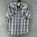 Levi's Shirts | Levis Shirt Mens Xl Extra Large Blue Plaid Pearl Snap Button Down Shirt Western | Color: Blue | Size: Xl