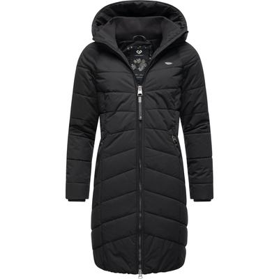 Steppmantel RAGWEAR "Dizzie Coat", Damen, Gr. XS (34), schwarz, Außenmaterial: 100% Polyester, Innenfutter: 100% Polyester, Wattierung: 100% Polyester, modisch, normal ca. Mitte Oberschenkel, hoch geschlossener Ausschnitt, Langarm Ärmel ohne... Image