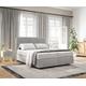 DELIFE Boxspringbett Dream-Well 160x200 cm Cord Silbergrau mit Taschenfederkernmatratze und Topper Visco, Boxspringbetten