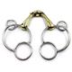 OTTE Double Joint Universal Horse Bit with Lozenge German Silver Snaffle (5.25")