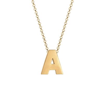 Elli - Buchstabe A Initialen Minimal 925 Sterling Silber Ketten 1 ct Damen