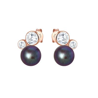 Elli - Elli Ohrringe Glamour Süßwasserzuchtperle Zirkonia 925 Silber 1 ct Damen (47.99 € / 1 ct) Image