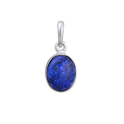 Elli - Lapis Lazuli Edelstein Oval 925 Silber Charms & Kettenanhänger 1 ct Damen