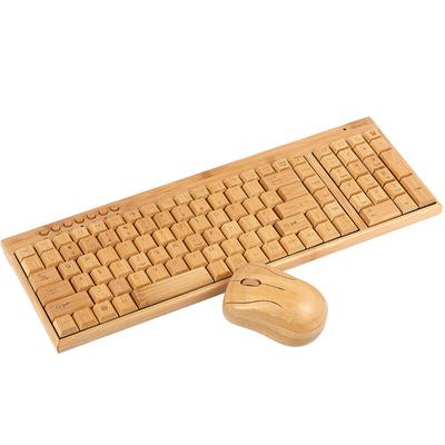 2.4G Wireless Bamboo PC Keyboard...