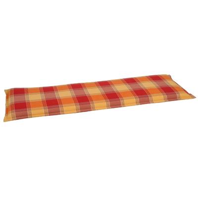 Bankauflage GO-DE, bunt (gelb, rot, terracotta), B:148cm H:6cm T:45cm, Obermaterial: 50% Baumwolle, 50% Polyester, Polsterauflagen Image