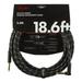 Fender Deluxe Series Instrument Cable - Straight/Angle - 18.6 - Black Tweed