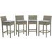 Modway Conduit Rattan Outdoor Bar Stool in Light Gray and Gray (Set of 4)