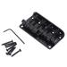 4 String Vintage Style Bass Hardtail Bridge for Precision Jazz Bass Top Load Upgrade Black