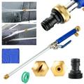 Pressure Power Washer Wand Extendable Hydro Jet Car Cleaning Wand with 2 Water Hose Nozzles Flexible Watering Sprayer with Universal Garden Hose End